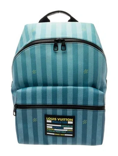 Pre-owned Louis Vuitton Monogram Backpack Pm In Blue