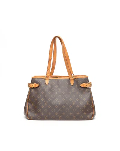 Pre-owned Louis Vuitton Monogram Batignolles Horizontal Bag In Brown