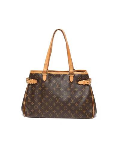 Pre-owned Louis Vuitton Monogram Batignolles Horizontal Bag In Brown