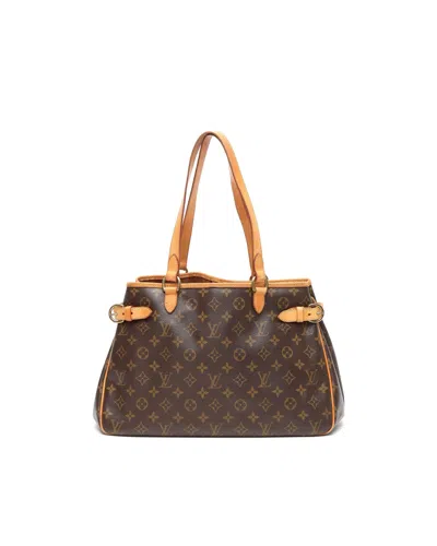 Pre-owned Louis Vuitton Monogram Batignolles Horizontal Bag In Brown