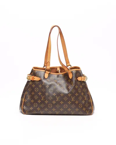Pre-owned Louis Vuitton Monogram Batignolles Horizontal Tote Bag In Brown