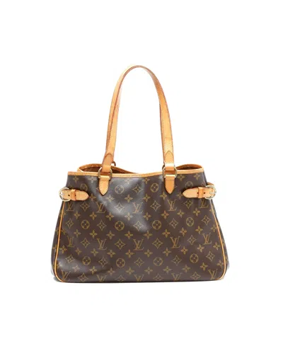 Pre-owned Louis Vuitton Monogram Batignolles Horizontal Tote Bag In Brown