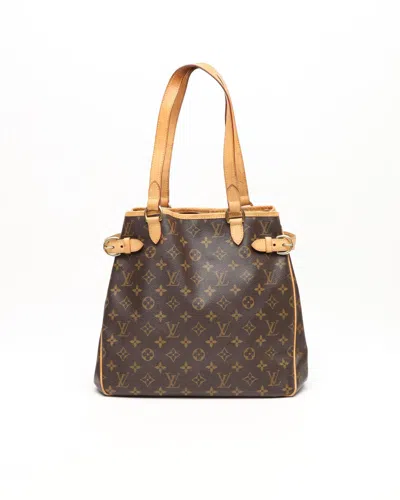 Pre-owned Louis Vuitton Monogram Batignolles Vertical Bag In Brown