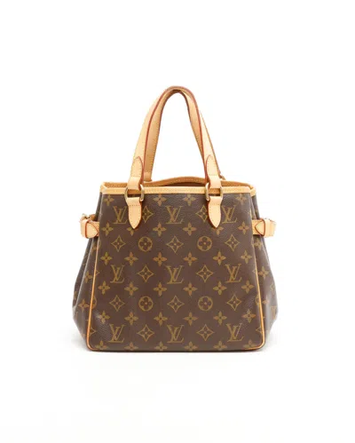Pre-owned Louis Vuitton Monogram Batignolles Vertical Pm Bag In Brown