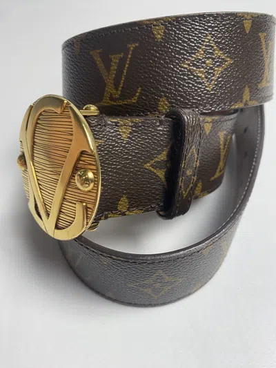 Pre-owned Louis Vuitton Monogram Belt In Brown
