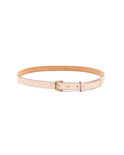 Pre-owned Louis Vuitton Monogram Belt, Size 90 In Pink