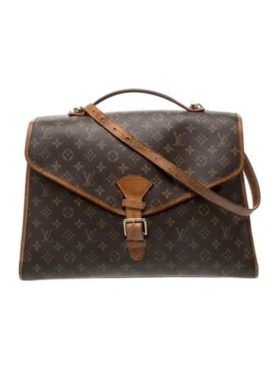 Pre-owned Louis Vuitton Monogram Beverly Briefcase In Brown