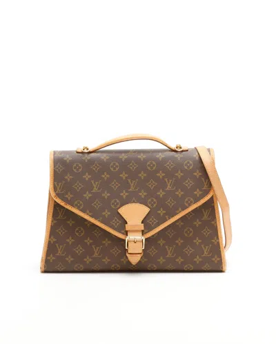 Pre-owned Louis Vuitton Monogram Beverly Gm Bag In Brown