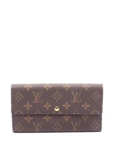 Pre-owned Louis Vuitton Monogram Bi-fold Wallet In Brown