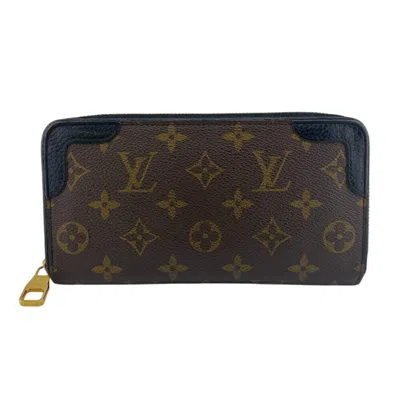 Pre-owned Louis Vuitton Monogram Black Brown Monogram Monogram Long Wallet (bi-fold) () In Black, Brown, Monogram