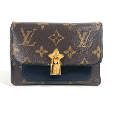 Pre-owned Louis Vuitton Monogram Black Brown Monogram Wallet (tri-fold) () In Multi