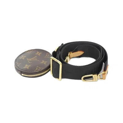 Pre-owned Louis Vuitton Monogram Black Marron Coated Canvas Pouch Shoulder Bag ()