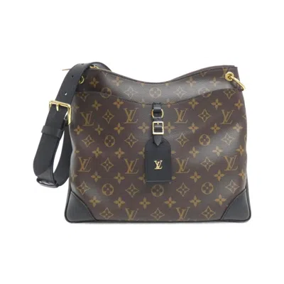 Pre-owned Louis Vuitton Monogram Black Marron Coated Canvas Shoulder Bag ()