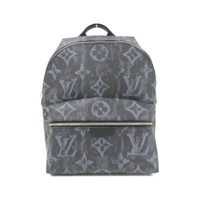Pre-owned Louis Vuitton Monogram Black Noir Coated Canvas Backpack ()