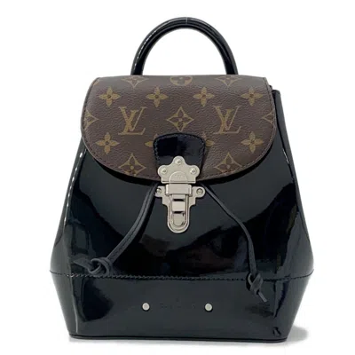Pre-owned Louis Vuitton Monogram Black Noir Monogram Patent Leather Backpack ()
