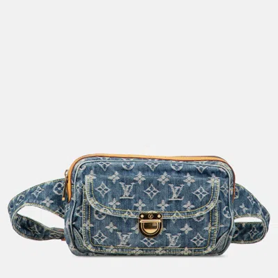 Pre-owned Louis Vuitton Monogram Blue Denim Bum Bag