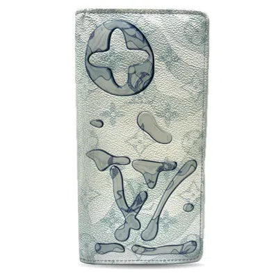 Pre-owned Louis Vuitton Monogram Blue Monogram Long Wallet (bi-fold) ()
