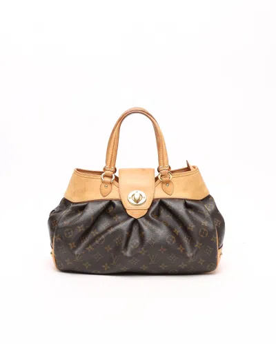 Pre-owned Louis Vuitton Monogram Boesi Pm Hobo Bag In Brown