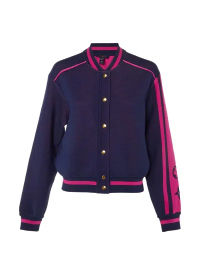 Pre-owned Louis Vuitton Monogram Bomber Jacket In Blue