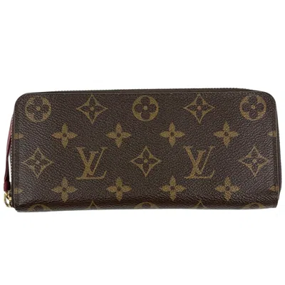 Pre-owned Louis Vuitton Monogram Bordeaux Brown Fuchsia Monogram Long Wallet (bi-fold) () In Bordeaux, Brown, Fuchsia