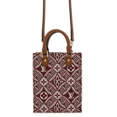 Pre-owned Louis Vuitton Monogram Bordeaux Jacquard Handbag Shoulder Bag () In Burgundy