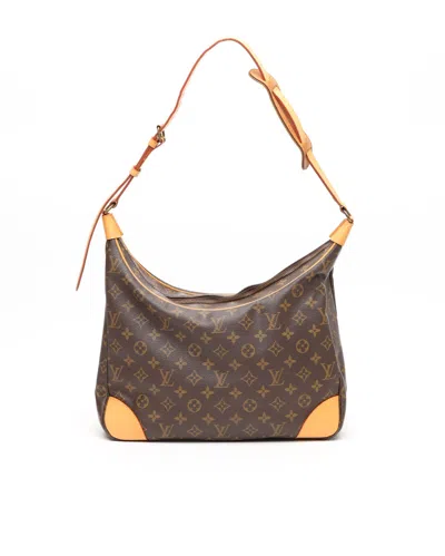 Pre-owned Louis Vuitton Monogram Boulogne 35 Bag In Brown