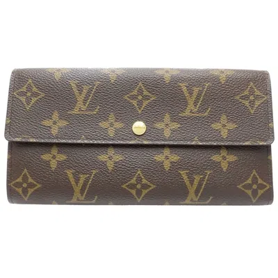 Pre-owned Louis Vuitton Monogram Brown Canvas Long Wallet (bi-fold) ()