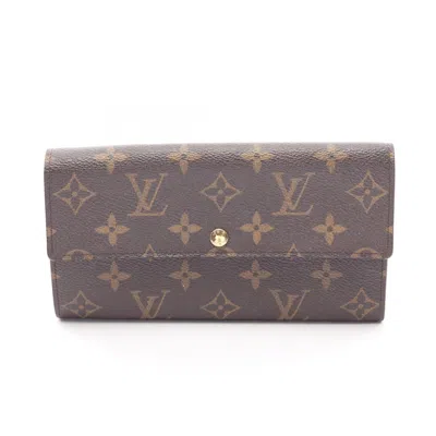 Pre-owned Louis Vuitton Monogram Brown Canvas Pvc Long Wallet (bi-fold) ()