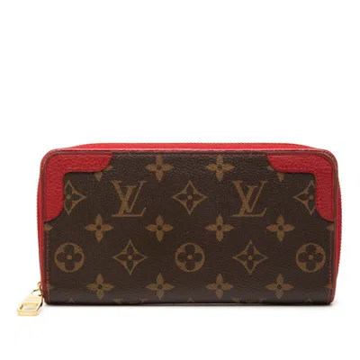 Pre-owned Louis Vuitton Monogram Brown Cerise Monogram Monogram Coin Purse/coin Case () In Brown, Cerise, Monogram