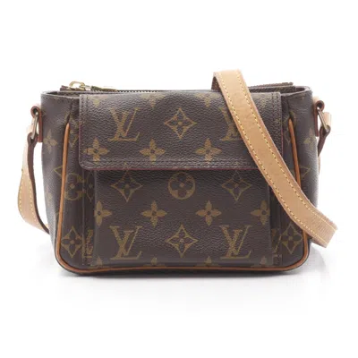 Pre-owned Louis Vuitton Monogram Brown Coated Canvas Leather Shoulder Bag ()