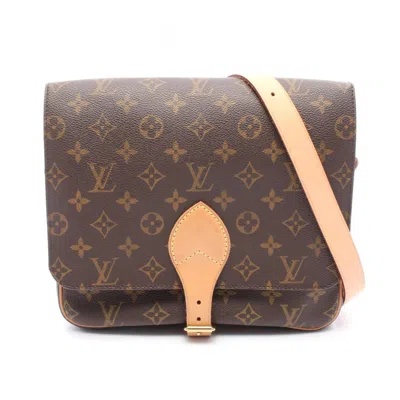 Pre-owned Louis Vuitton Monogram Brown Coated Canvas Leather Shoulder Bag ()