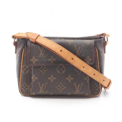 Pre-owned Louis Vuitton Monogram Brown Coated Canvas Leather Shoulder Bag ()