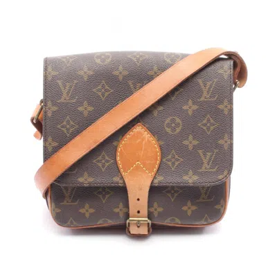 Pre-owned Louis Vuitton Monogram Brown Coated Canvas Leather Shoulder Bag ()