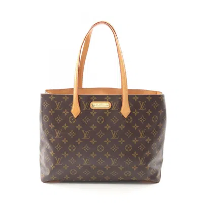Pre-owned Louis Vuitton Monogram Brown Coated Canvas Leather Tote Bag ()