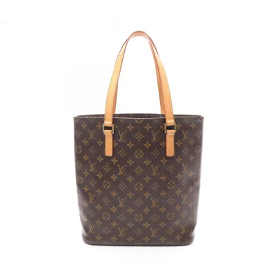 Pre-owned Louis Vuitton Monogram Brown Coated Canvas Leather Tote Bag ()
