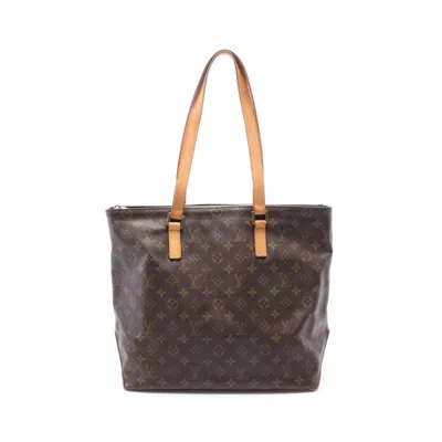Pre-owned Louis Vuitton Monogram Brown Coated Canvas Leather Tote Bag ()