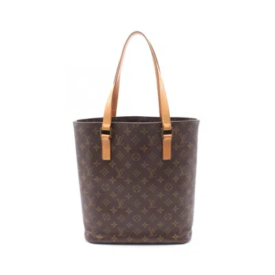 Pre-owned Louis Vuitton Monogram Brown Coated Canvas Leather Tote Bag ()