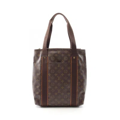 Pre-owned Louis Vuitton Monogram Brown Coated Canvas Leather Tote Bag ()