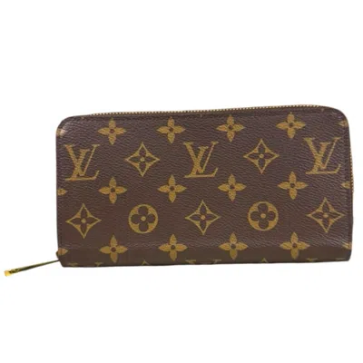 Pre-owned Louis Vuitton Monogram Brown Fuchsia Monogram Long Wallet (bi-fold) () In Brown, Fuchsia