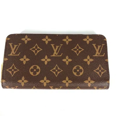 Pre-owned Louis Vuitton Monogram Brown Fuchsia Monogram Monogram Long Bill Wallet (bi-fold) () In Multi