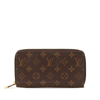 Pre-owned Louis Vuitton Monogram Brown Fuchsia Pvc Coin Purse/coin Case () In Multi