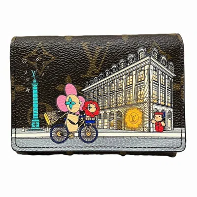 Pre-owned Louis Vuitton Monogram Brown Galle Monogram Pink Monogram Coin Purse/coin Case