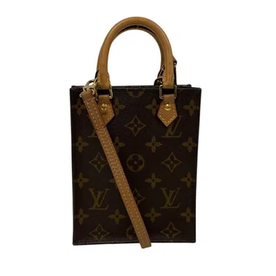 Pre-owned Louis Vuitton Monogram Brown Leather Shoulder Bag ()