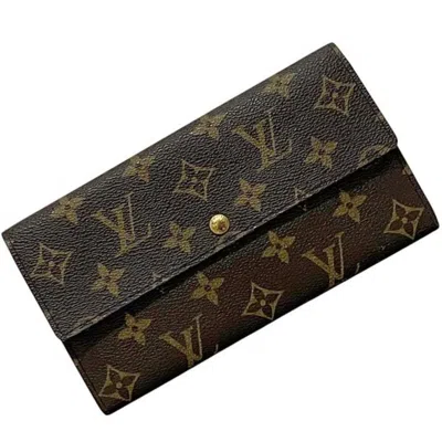 Pre-owned Louis Vuitton Monogram Brown Monogram Long Wallet (bi-fold) ()