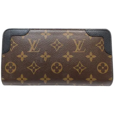 Pre-owned Louis Vuitton Monogram Brown Monogram Noir Monogram Leather Long Wallet (bi-fold) ()