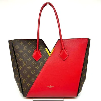 Pre-owned Louis Vuitton Monogram Brown Monogram Red Color Monogram Leather Tote Bag () In Brown, Monogram, Red Color