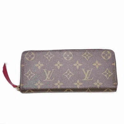Pre-owned Louis Vuitton Monogram Brown Pink Monogram Long Wallet (bi-fold) () In Brown, Pink