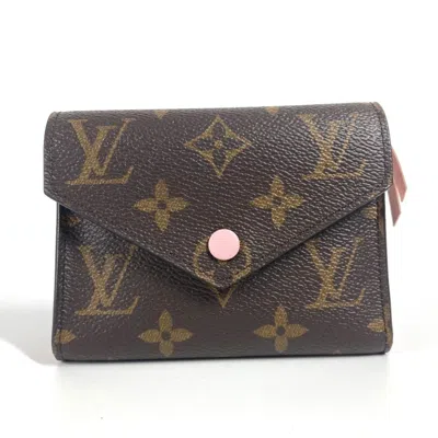 Pre-owned Louis Vuitton Monogram Brown Pink Monogram Wallet (tri-fold) () In Multi