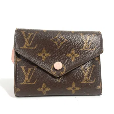 Pre-owned Louis Vuitton Monogram Brown Pink Rose Ballerine Monogram Wallet (tri-fold) () In Multi