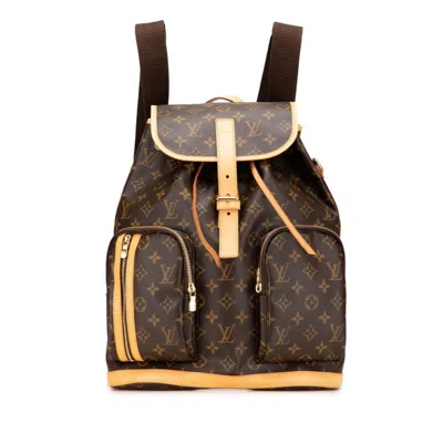 Pre-owned Louis Vuitton Monogram Brown Pvc Leather Backpack ()